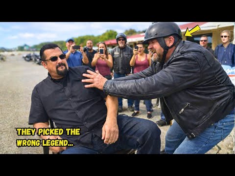BIKERS MESSED WITH STEVEN SEAGAL — NOT KNOWING HIS KARATE BACKGROUND....