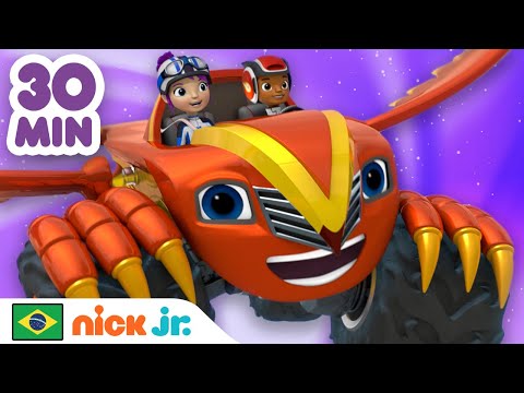 Blaze e os Monster Machines | Transformações Incríveis de Blaze em Animais | Nick Jr. em Português