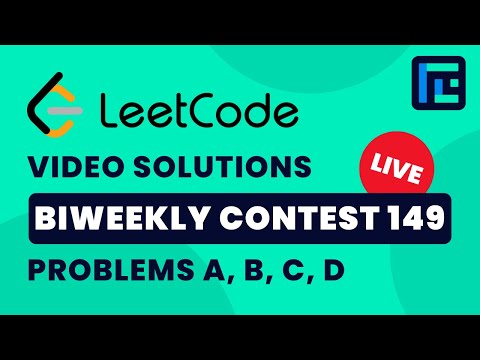 Leetcode Biweekly Contest 149 | Video Solutions - A to D | by Jay Shirgupe | TLE Eliminators