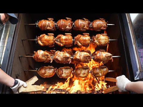 Amazing! Chicken soup is free! oak nurungji(crispy rice crust) Cheese whole chicken/KoreanStreetFood