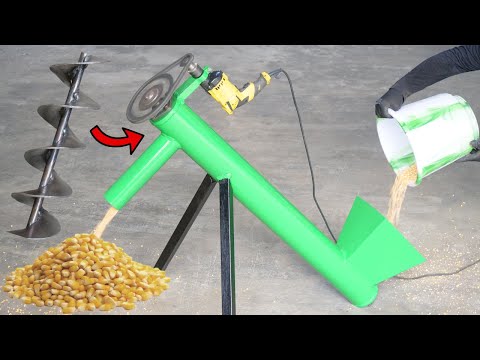 How To Make Homemade Screw Conveyor Using Drill Machine | DIY Screw Conveyor | Making Screw Conveyor