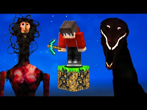 I Survived Horror Mods in One Block Minecraft