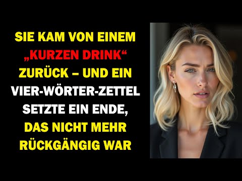 SIE KAM VON EINEM „KURZEN DRINK“ ZURÜCK – UND FAND EINEN ZETTEL, DER ALLES BEENDETE
