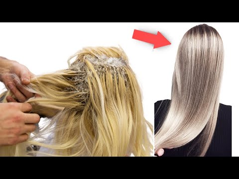 How to Lighten Gray Hair Step by Step at Home | Blonde Hair Coloring Tutorials | Cool Blonde 2023