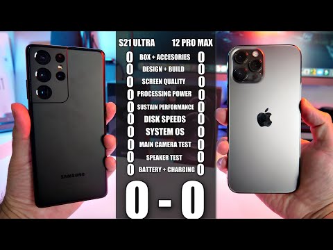Samsung S21 ULTRA vs iPhone 12 Pro MAX - MIGHTY Head to Head Comparison Match - Who Wins?
