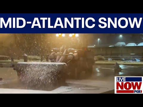Mid-Atlantic snow melts as temperatures rise