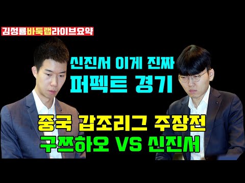 신진서 이게 진짜 퍼펙트게임! 중국 갑조리그 4R 신진서 VS 구쯔하오 (2023.10.10 라이브 요약) #김성룡바둑랩 #중국갑조리그 #신진서