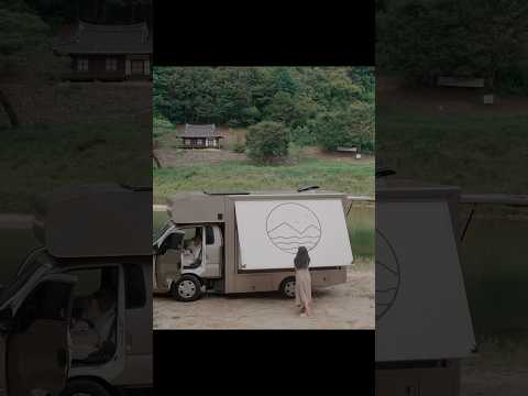 🚛동양화 속에서 트럭 차박하며 그림그리기 | Camping and painting with a truck in a landscape like an oriental painting