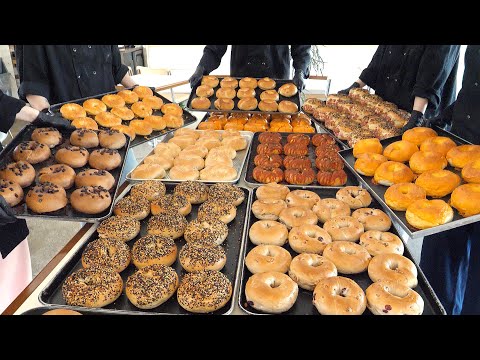 How to make bread, bagel, salmon bagel - Korean street food / 수원 베이글 맛집 10593베이글커피하우스