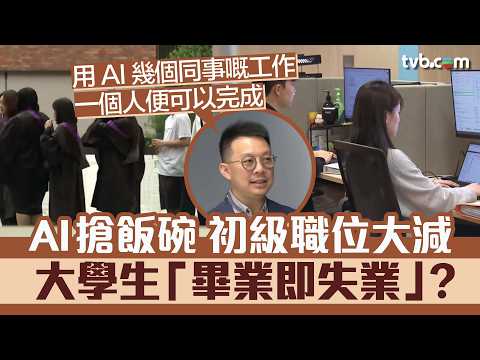 新聞透視|畢業即失業?AI搶飯碗 初級職位大減 年輕畢業生陷求職困境|TVB News