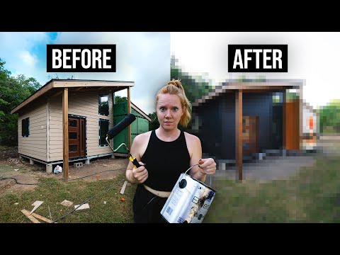 Did We Just COMPLETELY Ruin Our Tiny House?? Painting Our Cabin + Wood Siding FAIL!