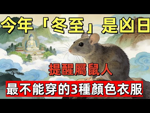 今年「冬至」是凶日！提醒屬鼠人：最不能穿的3種顏色衣服，千萬不要碰，否則明年會走衰運！#生肖星象#屬相運勢#生肖#家運#手寫#生肖運勢的那些事#先知#風水變化#提升運勢