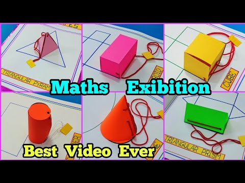 3D Shapes model#maths project#maths working model#maths Exibition model#cube, cuboid, cylinder,cone👍