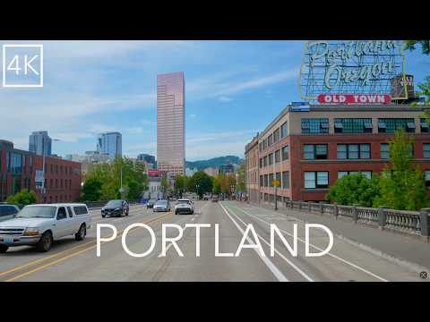Portland Oregon City Drive 4K - Rose City Driving Tour