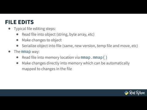 File I/O With Memory Mapping Using Python mmap