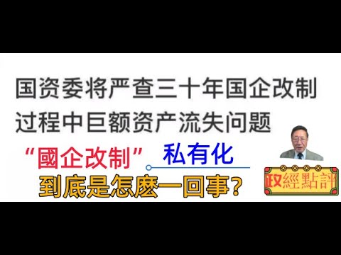 “國企改制”私有化到底是怎麽一回事？#政經點評