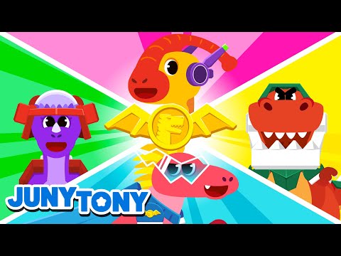 Dinosaur Rescue Team 🦖 | Super Dino Heroes | Songs & Cartoons for Kids | JunyTony