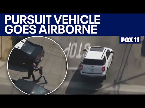 Wild chase of high-speed pursuit suspect