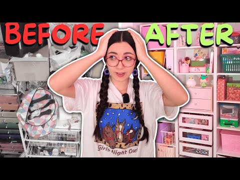 **EXTREME** CLOSET MAKEOVER! decluttering and organizing my craft closet!
