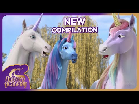 A Day in the Life of Unicorns and Riders at Unicorn Academy! | 4 Full Episodes Together 🦄🌈