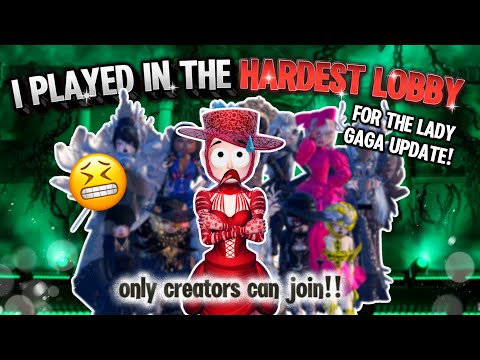 PLAYING IN THE HARDEST LOBBY IN DRESS TO IMPRESS FOR THE *LADY GAGA* UPDATE!!! (Roblox)