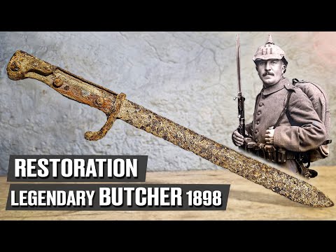 Rare WW1 German Bayonet Restoration. Rusty Knife Restoration