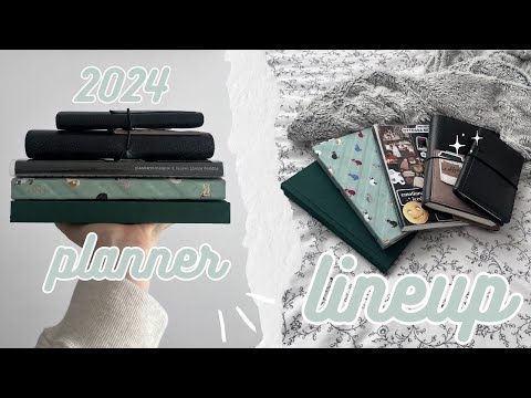 2024 PLANNER LINEUP | what am i using? hobonichi, hemlock & oak, give me all the tomoe river paper