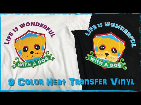 How to Layer Heat Transfer Vinyl ( 9 Colors ) with Cricut