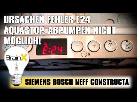 E24 Error Rinsing machine is not pumping Bosch, Siemens, Neff, Constructa