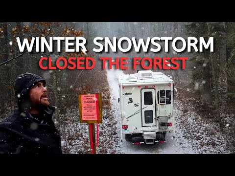 The Winter Snowstorm Caused Troubles with Camping.