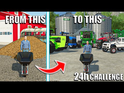 I will spend 24h on FLAT MAP...Let's see what will happen | Survival Challenge| Farming Simulator 22