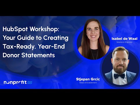 HubSpot Workshop: Your Guide to Creating Tax-Ready, Year-End Donor Statements