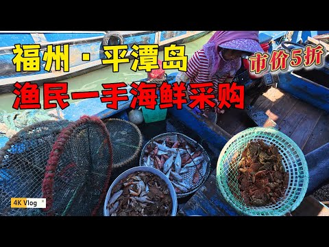 福州渔民海捕归来，码头采购一手海鲜，价钱打骨折海鱼被我们包圆了