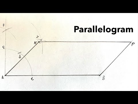 How To Construct A Parallelogram Given It’s Sides and An Angle.