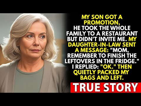 My daughter-in-law said: “mom, don’t forget to finish the leftovers in the fridge,” i was shocked."