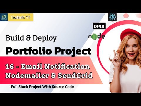 Email Notification with Nodemailer and sendgrid API |Building MERN Portfolio App | Portfolio Project
