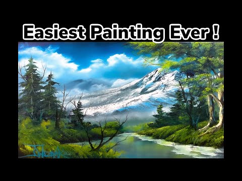 Calming Serene Mountain Landscape | Oil | Paintings By Justin