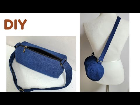 DIY 아주 쉽게 심플하고 세련된 둥근 가방 만들기/Easy to make a simple and stylish round bag/청바지 리폼/Jeans Upcycling