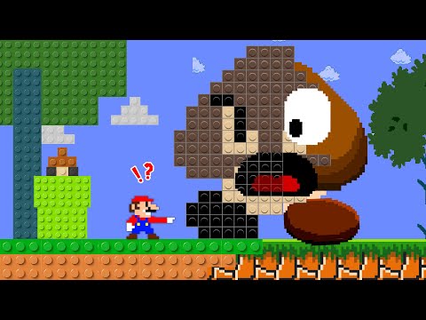 Super Mario Bros. When everything Mario touches turn to LEGO | POWER-UP MARIO