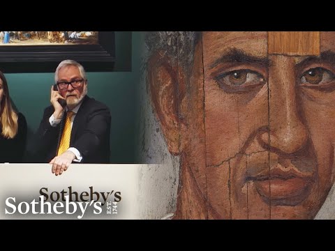 Intense Auction Bidding Battle for 2,000 Year Old Mummy Portrait | Sotheby's