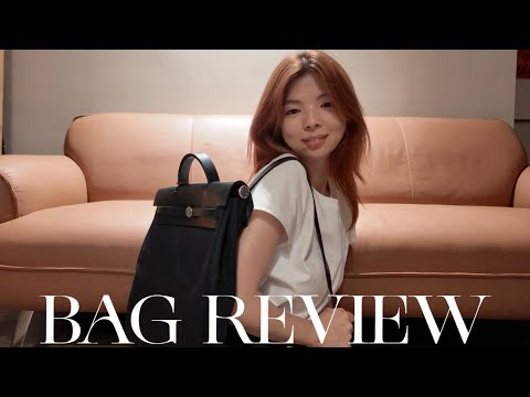 Bag Review | HERMES Herbag Backpack 31 in black canvas and silver hardware