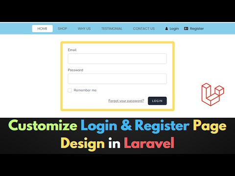 How to Customize Login & Register Page Design in Laravel | Laravel E-Commerce Project Tutorial