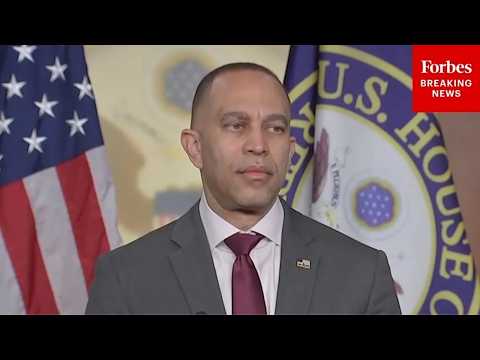 JUST IN: Jeffries Asked For Position On The GOP DHS Bill 'They're Trying To Pass As Soon As Tonight'