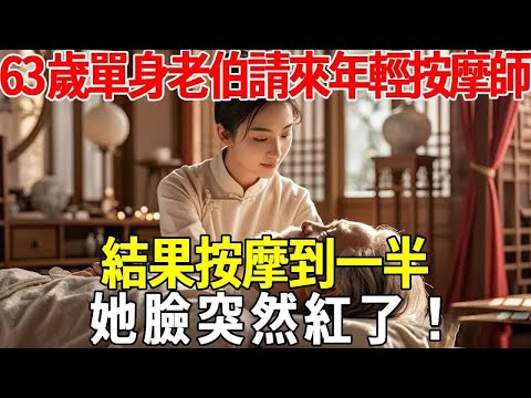 63歲單身老伯請來年輕按摩師，結果按摩到一半，她臉突然紅了！#蝴蝶飛飛 #民間故事 #奇聞趣事 #古代小說#懸疑#老年情感