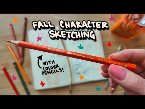 Realtime sketching some guys - cozy fall sketch with me