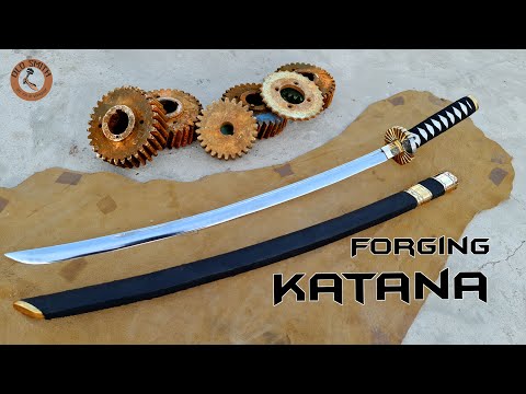 Forging Katana Sword out of Rusty Engine gear