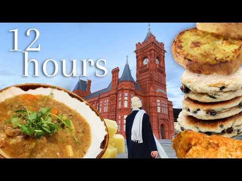 Eating WELSH Food in Cardiff for 12 Hours 🧀🍞🍪