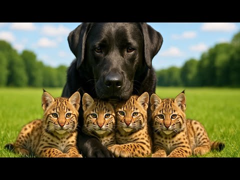 She Lost Her Puppies… Then Found Four Wild Bobcats Who Needed a Mother