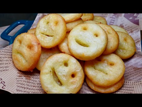 自制笑脸薯饼🥔,香脆可口;做法超级简单🙂Homemade smiling potato cake🥔, crispy and delicious; the recipe is super easy🙂