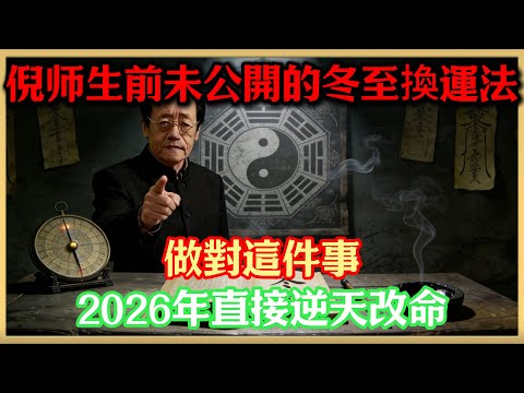 最後3天！倪海廈生前未公開的“冬至換運法”：做對這件事，2026年直接逆天改命！ #倪海廈 #易經 #天纪 #命理